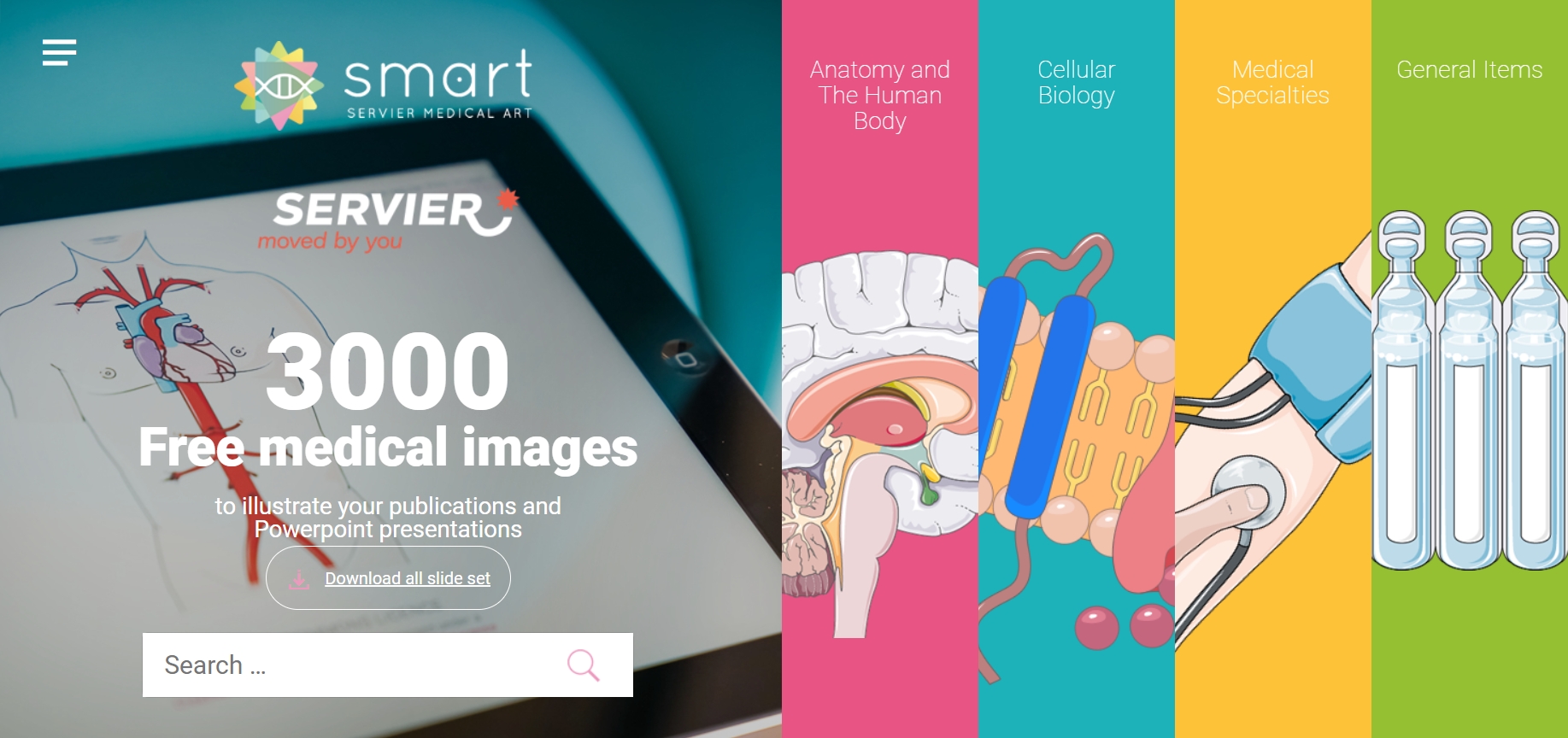 Servier Medical Art,专门提供医学、解剖学和生物学领域插图素材的图像库。