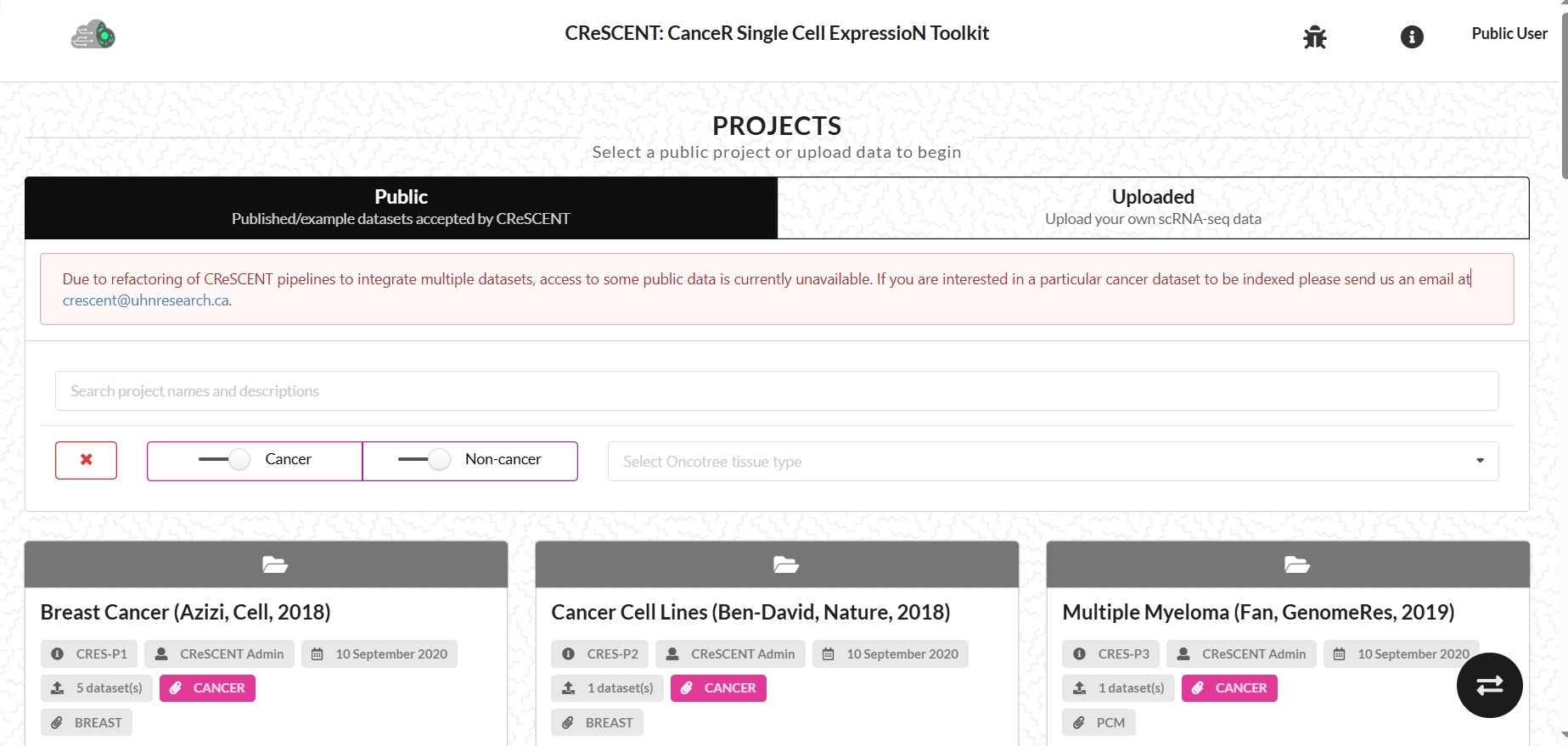 CReSCENT,用于癌症单细胞RNA测序数据的标准化分析。