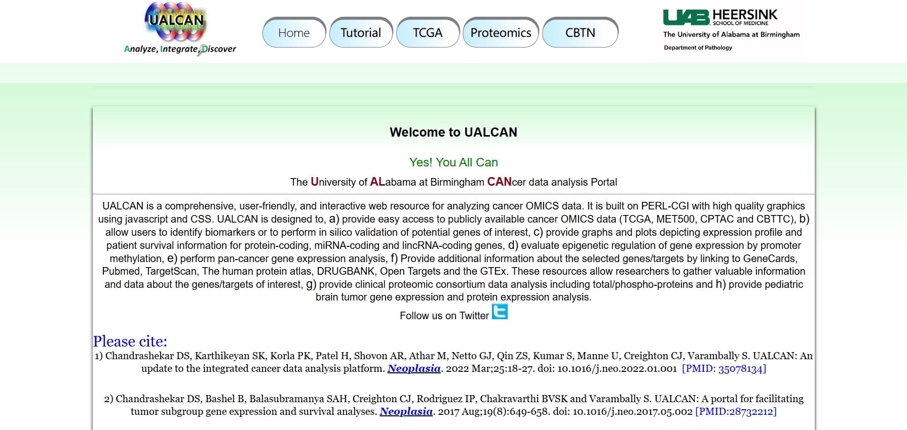 UALCAN,综合癌症数据分析平台